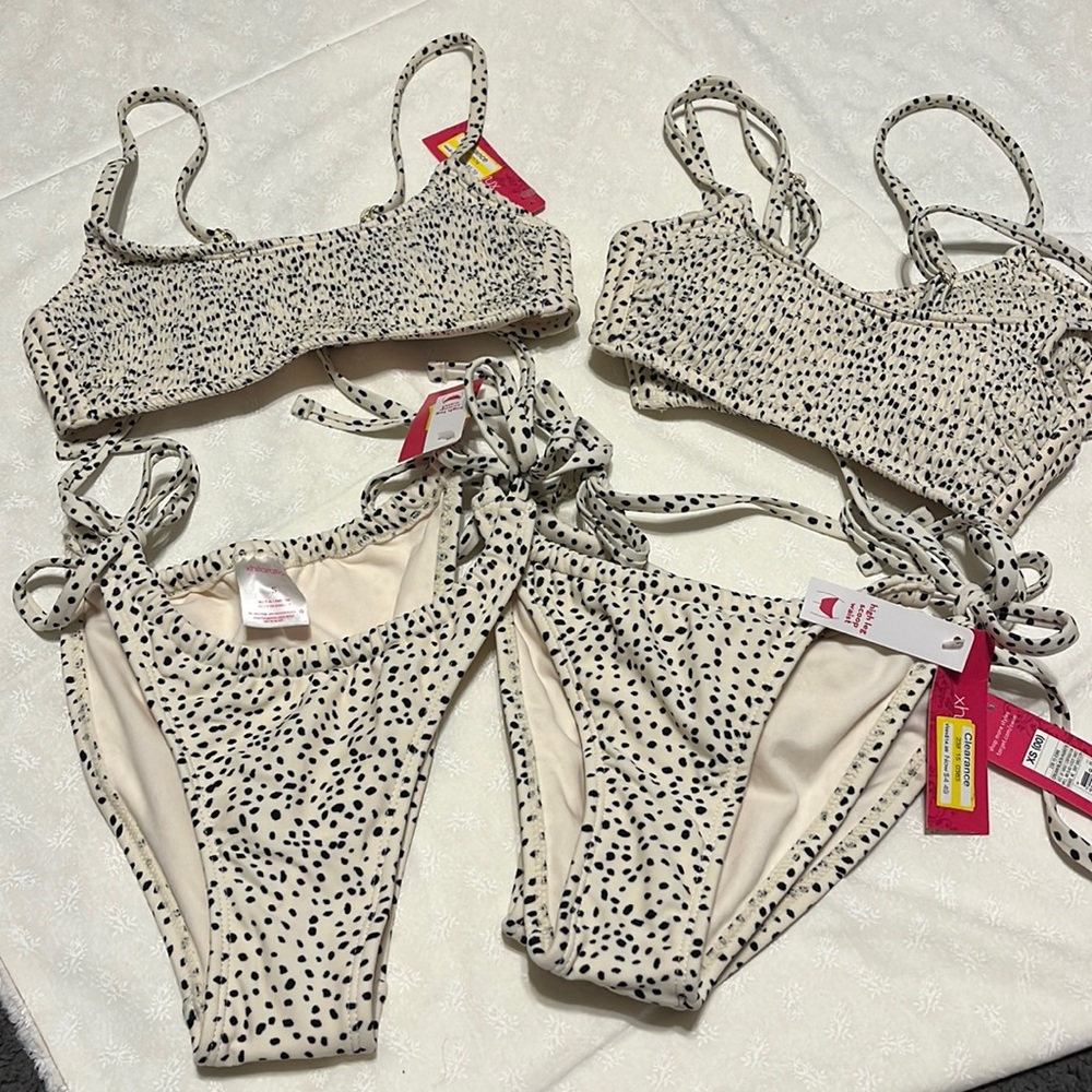 NWT cream polka-dot